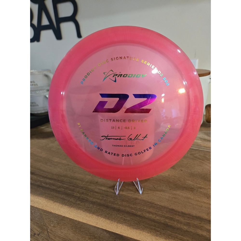 New Prodigy D2 500 Thomas Gilbert Signature Distance Driver Disc‎ Golf Disc Pink